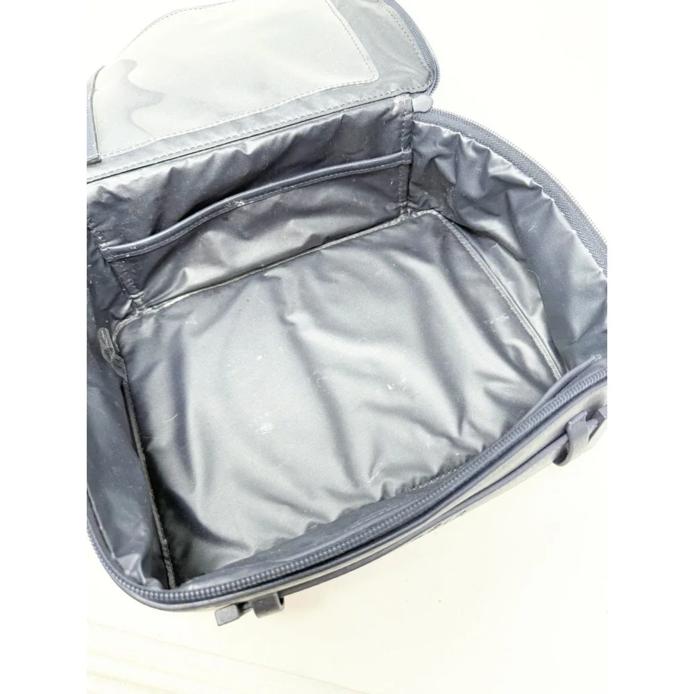 BÉIS The Cosmetic Case Faux Leather Travel Makeup Organizer Beauty Bag Navy